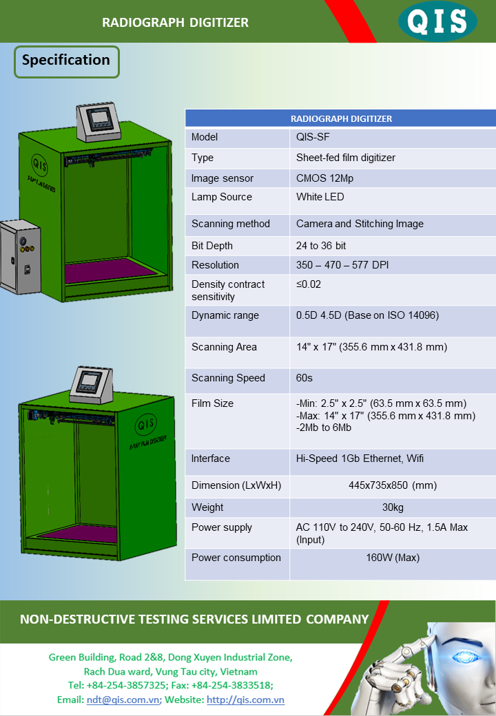 QIS - Radiograph Digitizer - Datasheet 